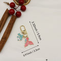 Zinc Alloy Ocean Enamel Starfish Turtle Mermaid Keychain Car Gift view 2