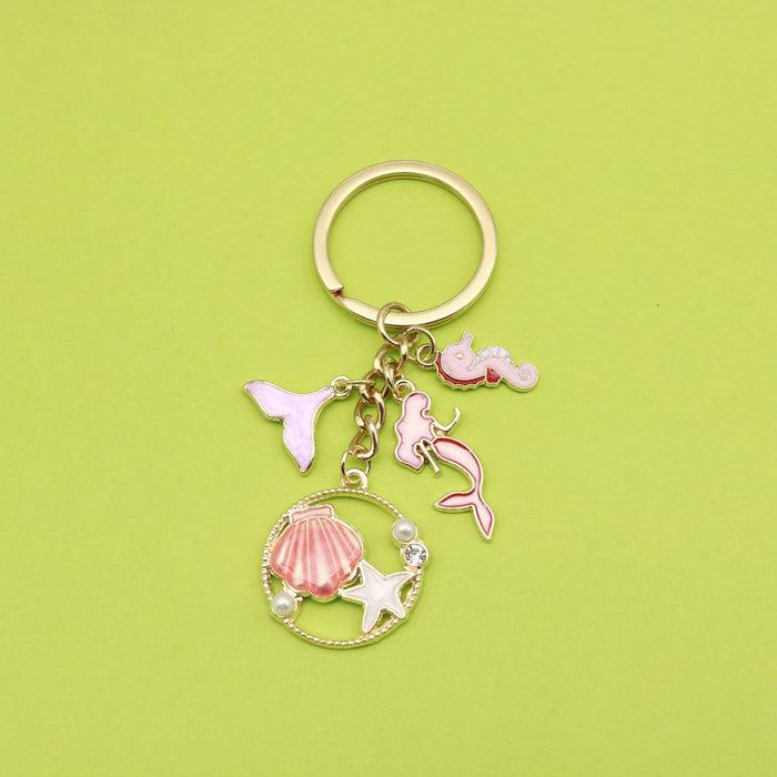 Metal Ocean Sea Life Keychain Bag Charm