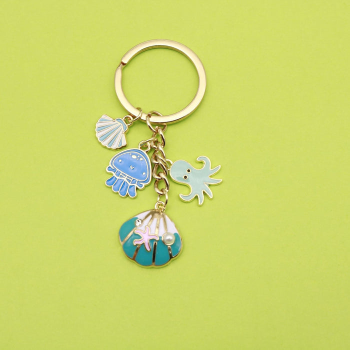 Metal Ocean Mermaid Tail Keychain For Bag Charm Gift