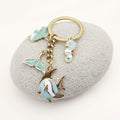 Metal Ocean Starfish Dolphin Turtle Keychain Cute Bag Charm view 3