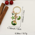 Metal Ocean Shell Starfish Keychain Bag Charm Gift – Gold view 2