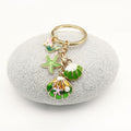 Metal Ocean Shell Starfish Keychain Bag Charm Gift – Gold view 4
