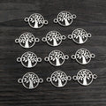 Alloy Tree Of Life Double Loop Pendant Charm For DIY Jewelry Accessories Necklace Bracelet 18x12mm view 4