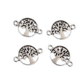 Alloy Tree Of Life Double Loop Pendant Charm For DIY Jewelry Accessories Necklace Bracelet 18x12mm view 5