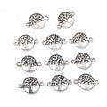 Alloy Tree Of Life Double Loop Pendant Charm For DIY Jewelry Accessories Necklace Bracelet 18x12mm view 2