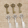 Alloy Key Charm Pendant For DIY Jewelry Accessories Necklace Bracelet 21x10mm 0.4g view 4