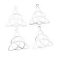 Alloy Triangle Symbol Pendant Charm For DIY Jewelry Accessories Necklace Bracelet 29x28mm 2g view 5