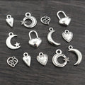 Alloy Moon Heart Small Pendant Charm DIY Jewelry Accessories For Necklace Bracelet Making view 1