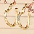 Korean Style Open Heart Stud Earrings For Women, Spiral Heart Sweet Design Fashion Accessories view 3