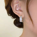 Light Luxury Daily Commuter Ear Cuff For Women With Four Prong Zircon, Elegant Dress Jewelry Earrings view 3