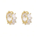 Light Luxury Daily Commuter Ear Cuff For Women With Four Prong Zircon, Elegant Dress Jewelry Earrings view 2