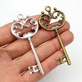 Alloy Vintage Key Pendant Charm For DIY Jewelry Accessories Necklace Bracelet 68x30mm 5g view 1
