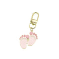 Metal Baby Footprint Keychain Cute Key Ring Gift view 5