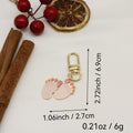 Metal Baby Footprint Keychain Cute Key Ring Gift view 2