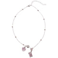 Light Luxury Alloy Rhinestone Enamel Heart Square Pendant Necklace For Women view 5