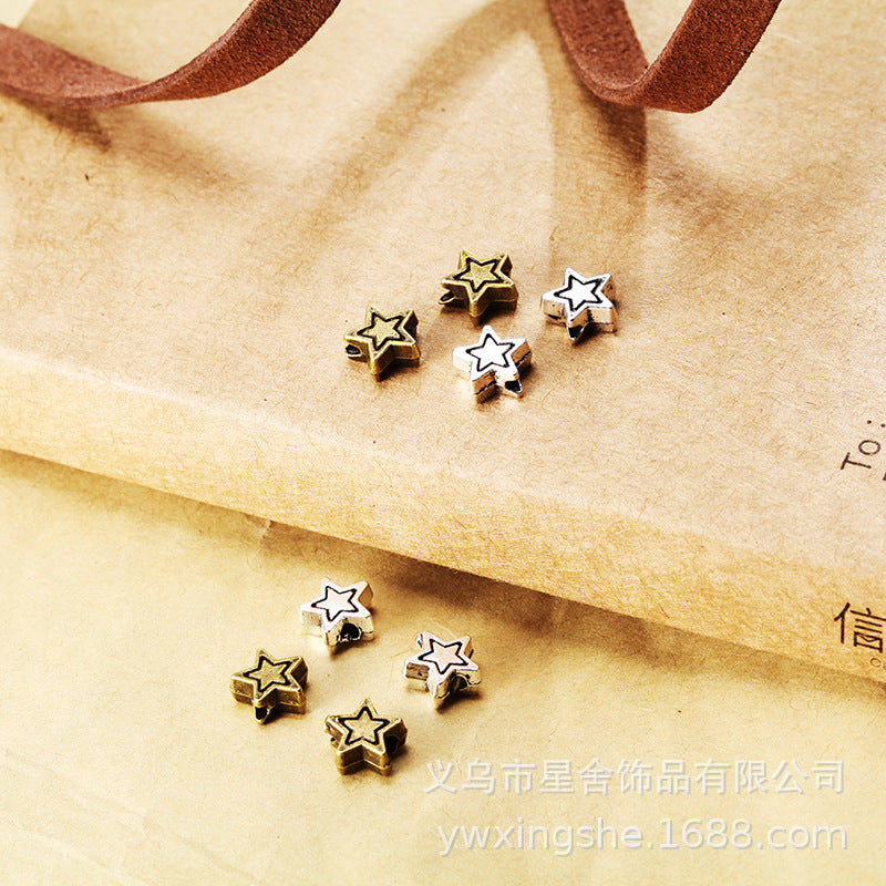 8mm Large Hole Star Spacer Beads