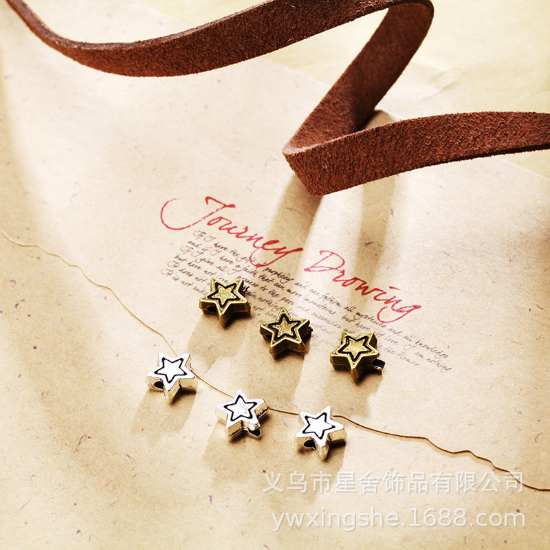8mm Large Hole Star Spacer Beads