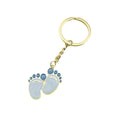 Zinc Alloy Enamel Baby Footprint Keychain Couple Bag Charm view 5