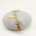Zinc Alloy Fox Leaf Keychain Colorful Bag Charm Gift view 3