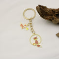 Zinc Alloy Fox Leaf Keychain Colorful Bag Charm Gift view 4