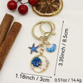 Metal Mermaid Tail Keychain For Bag Charm Gift view 2