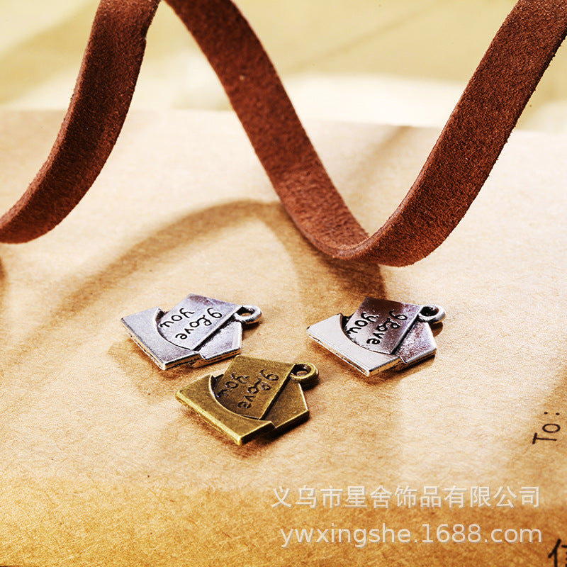 Vintage I Love You Letter Alloy Charm Pendant