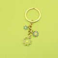 Metal Daisy Flower Keychain Cute Bag Charm Gift view 1