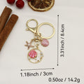 Ocean Starfish Shell Dolphin Turtle Mermaid Tail Keychain Bag Charm view 2