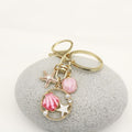 Ocean Starfish Shell Dolphin Turtle Mermaid Tail Keychain Bag Charm view 3