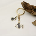 Zinc Alloy Music Cat Keychain For Bag Charm Gift view 4