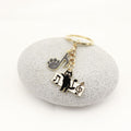Zinc Alloy Music Cat Keychain For Bag Charm Gift view 3