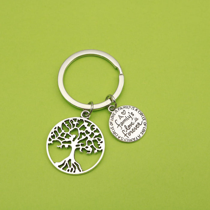 Zinc Alloy Vintage Tree Of Life Keychain Thanksgiving Gift