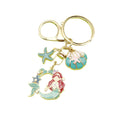 Metal Shell Starfish Mermaid Keychain Bag Charm view 5