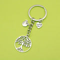 Zinc Alloy Heart Tree Of Life Keychain Thank You Gift view 1