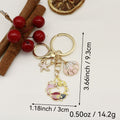 Zinc Alloy Shell Starfish Mermaid Keychain For Bag Charm Gift view 2
