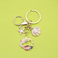 Zinc Alloy Shell Starfish Mermaid Keychain For Bag Charm Gift view 1