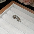 Light Luxury Copper Zircon Hollow Flower Bow Star Geometric Index Finger Ring For Women view 2