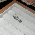 Light Luxury Copper Zircon Hollow Flower Bow Star Geometric Index Finger Ring For Women view 4