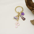 Enamel Piano Guitar Note Keychain Bag Charm Music Gift view 4