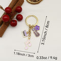Enamel Piano Guitar Note Keychain Bag Charm Music Gift view 2