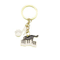 Zinc Alloy Piano Cat Music Keychain Bag Charm view 5