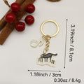 Zinc Alloy Piano Cat Music Keychain Bag Charm view 2