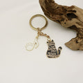 Zinc Alloy Piano Music Cat Keychain Bag Charm Gift view 4
