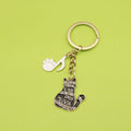 Zinc Alloy Piano Music Cat Keychain Bag Charm Gift view 1