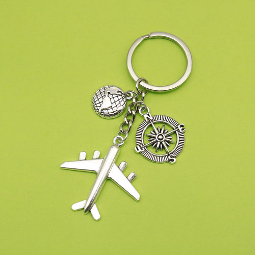 Silver Zinc Alloy Airplane Model Jewelry Findings Accessories for DIY Jewelry Making
