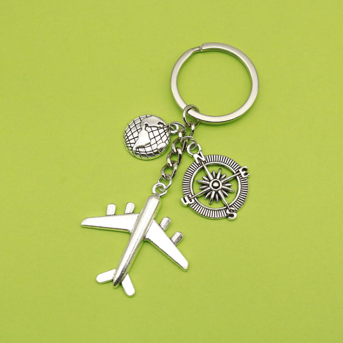 Silver Zinc Alloy Airplane Model Jewelry Findings Accessories for DIY Jewelry Making