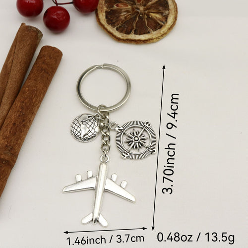 Silver Zinc Alloy Airplane Model Jewelry Findings Accessories for DIY Jewelry Making