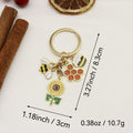 Zinc Alloy Bee Daisy Keychain Car Bag Charm view 2