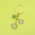 Metal Daisy Drop Oil Keychain Bag Charm Gift view 1
