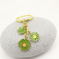 Metal Daisy Drop Oil Keychain Bag Charm Gift view 3